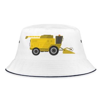 Combine harvester - Bucket Hat - white/navy - Front