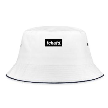 fckafd gegen rechts gegen die afd - Bucket Hat - Weiß/Navy - Vorne