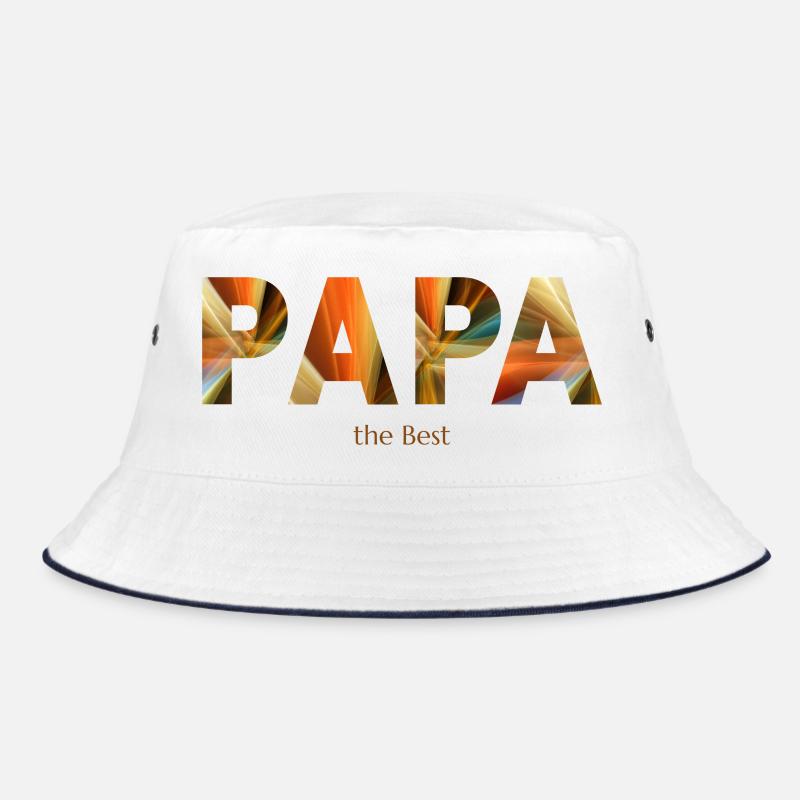 Dad - my anchor - Bucket Hat - white/navy