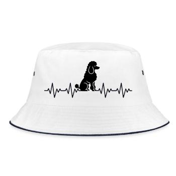 ECG du caniche Battement de cœur - Bob - blanc/marine - Devant