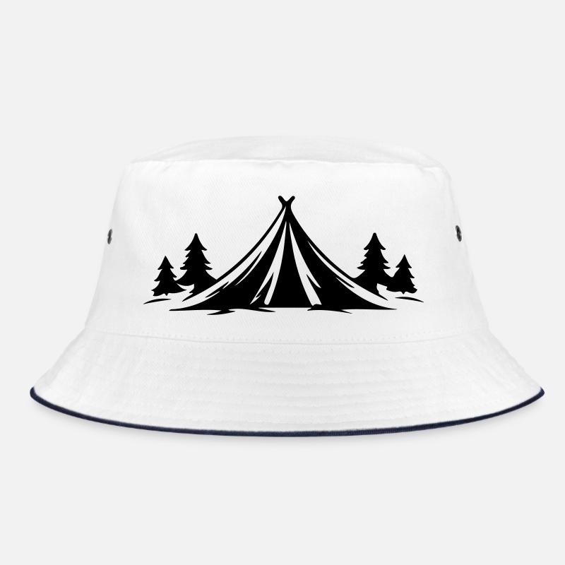 Camping Zelt Natur Symbol Bucket Hat