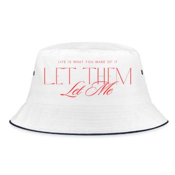 Let Them Mindset - Bucket Hat - white/navy - Front