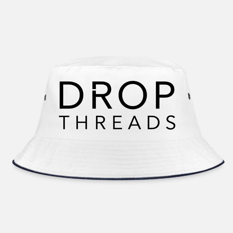 Drop Threads: Minimalistische Typografie Bucket Hat