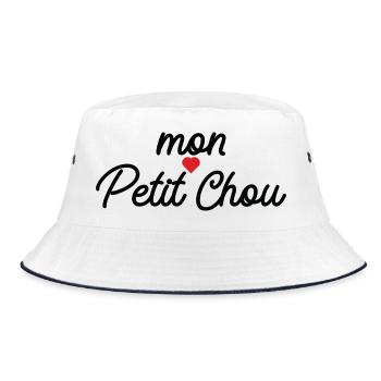 Mon Petit Chou Script Coeur - Bob - blanc/marine - Devant