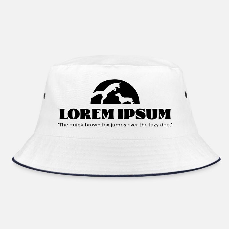 LoremIpsum – the quick brown fox ... Bucket Hat