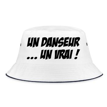 A dancer... a real - Bucket Hat - white/navy - Front