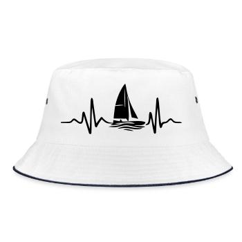 Sail - Bucket Hat - white/navy - Front