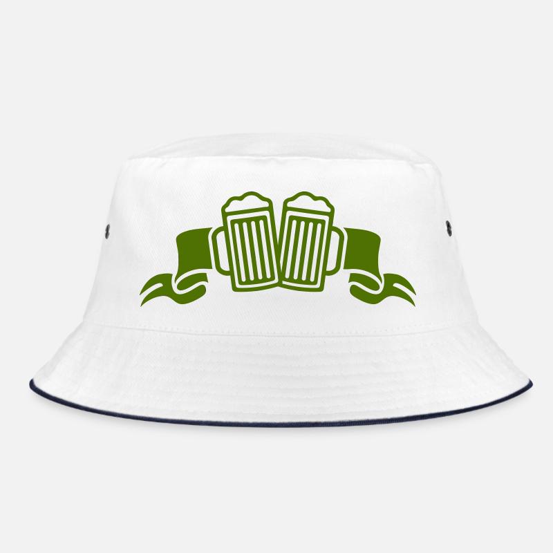 Two Beer Glasses Push Bucket Hat
