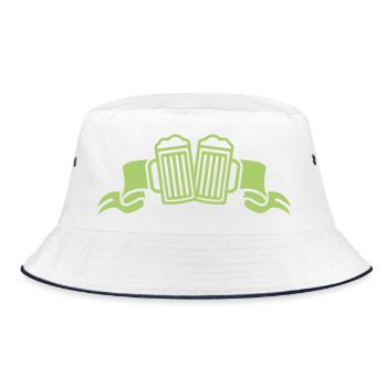 Green Beer Glasses Ceremony - Bucket Hat - white/navy - Front