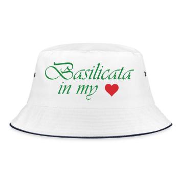 Basilicata in my heart - Bucket Hat - white/navy - Front