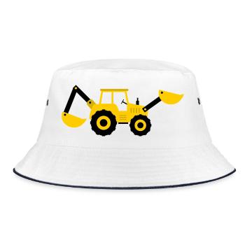 Excavator - Bucket Hat - white/navy - Front