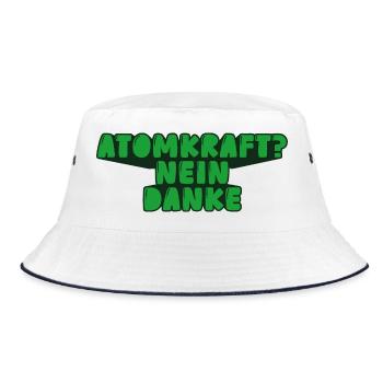 Atomkraft? Nein danke - Bucket Hat - Weiß/Navy - Vorne