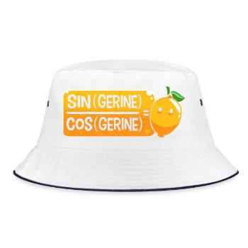 Mathematik mathematisch Mathe Mathematiker - Bucket Hat - Weiß/Navy - Vorne
