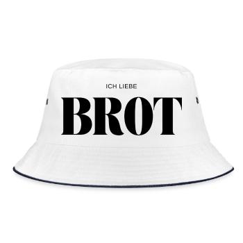 Ich liebe Brot - Bucket Hat - Weiß/Navy - Vorne