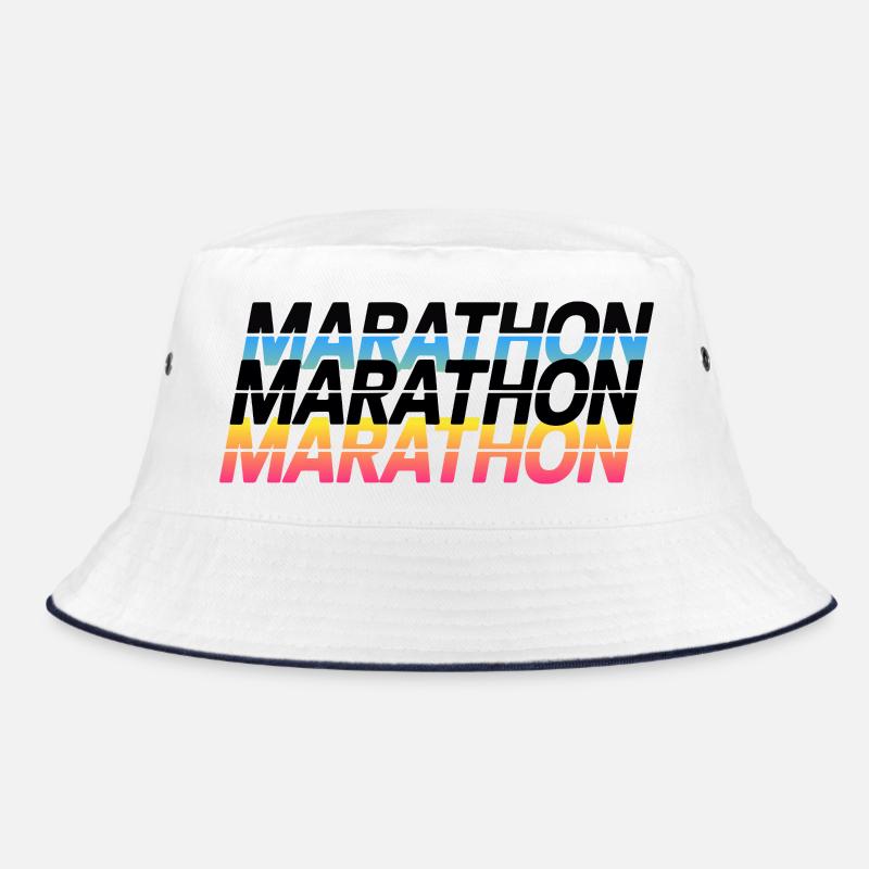 Marathon Gradient Typografie Bucket Hat