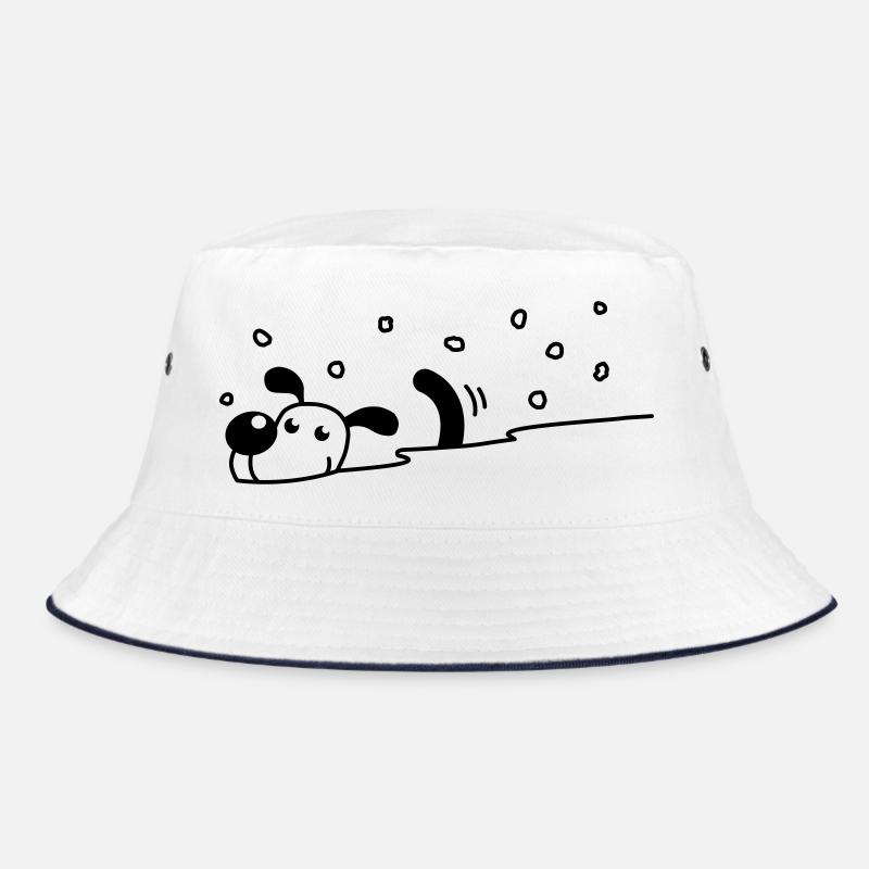 Un chien mignon dans la neige - Bob - blanc/marine