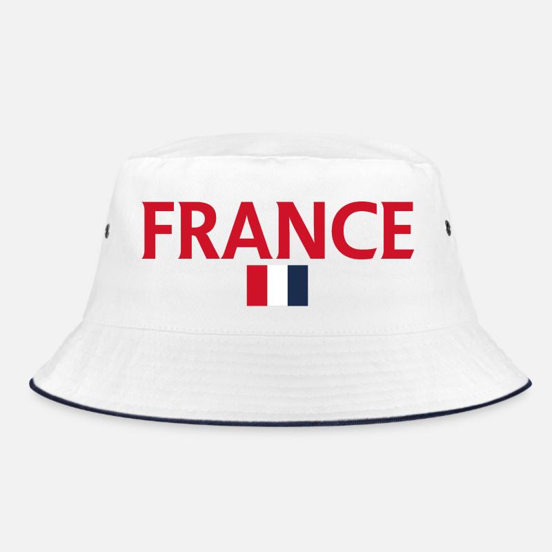 French Flag Theme: Tricolor Style Bucket Hat