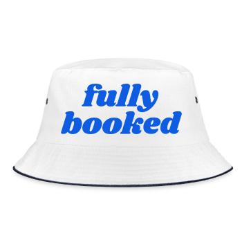 fully booked - Bucket Hat - white/navy - Front