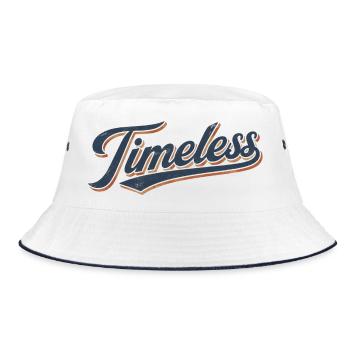 Timeless vintage lettering - Bucket Hat - white/navy - Front