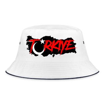 Türkei WM - Bucket Hat - Weiß/Navy - Vorne