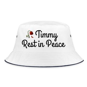 Timmy Rest in Peace Ruhe in Frieden Wal - Bucket Hat - Weiß/Navy - Vorne