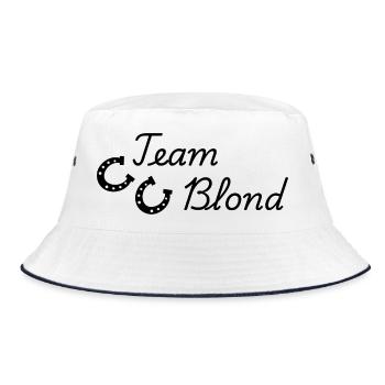 Team Blonde - Bucket Hat - Weiß/Navy - Vorne