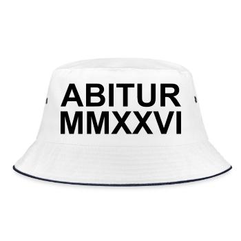 ABITUR - Bucket Hat - Weiß/Navy - Vorne