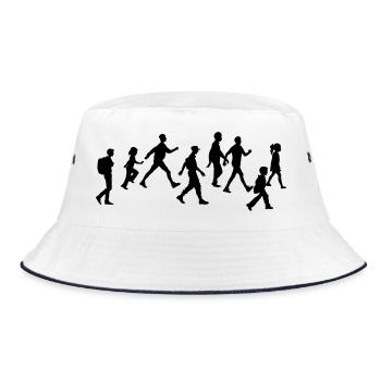 Walking Team Adventure - Bucket Hat - white/navy - Front