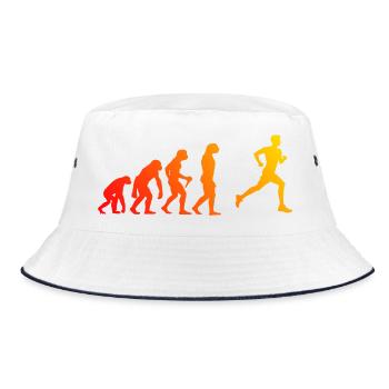 Geschenkidee für einen Running mit Running - Bucket Hat - Weiß/Navy - Vorne