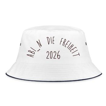 ABI: Freiheit - Bucket Hat - Weiß/Navy - Vorne