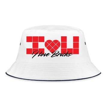 Clamping Blocks Love - Bucket Hat - white/navy - Front