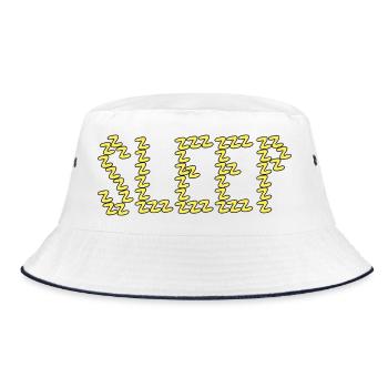 Sleep typography - Bucket Hat - white/navy - Front