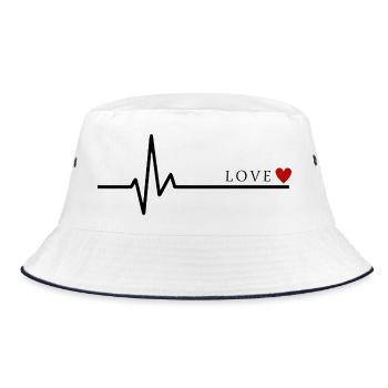 Love Heartbeat | Chemise d’amour minimaliste Heartbeat - Bob - blanc/marine - Devant