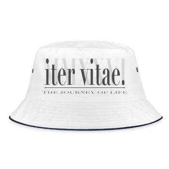 Journey of Life - Bucket Hat - Weiß/Navy - Vorne