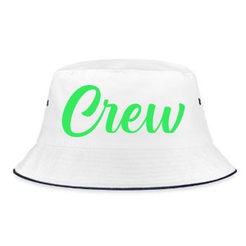 Crew Neon Script - Bucket Hat - Weiß/Navy - Vorne