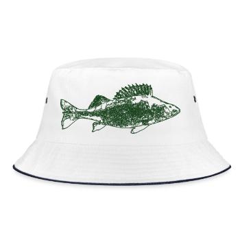 Barsch - Bucket Hat - Weiß/Navy - Vorne
