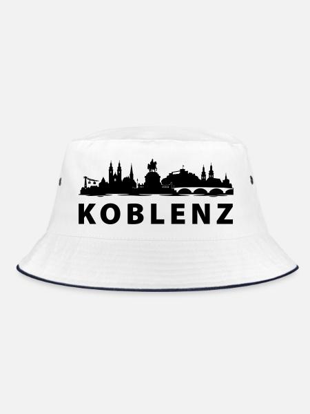 Koblenz Skyline - Bucket Hat - Weiß/Navy