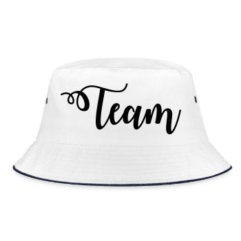 Team - Bucket Hat - Weiß/Navy - Vorne