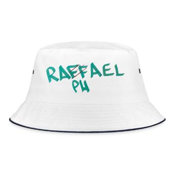 Geschenkidee für Raphael  - Bucket Hat - Weiß/Navy - Vorne