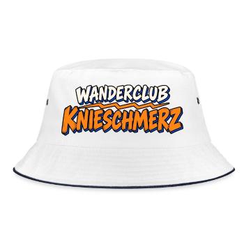 Wanderclub KnieSchmerz Wanderer Wandern - Bucket Hat - Weiß/Navy - Vorne