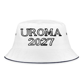 Uroma 2027 Schriftzug handgezeichnet - Bucket Hat - Weiß/Navy - Vorne