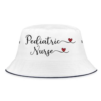 Kinderkrankenschwester - Bucket Hat - Weiß/Navy - Vorne