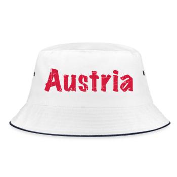 Austria - Bucket Hat - Weiß/Navy - Vorne