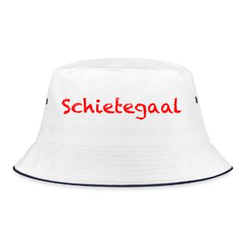 schietegaal Ostfrieslandsprüche Low German - Bucket Hat - white/navy - Front