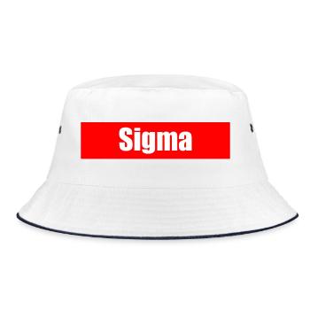 Sigma - Bucket Hat - white/navy - Front