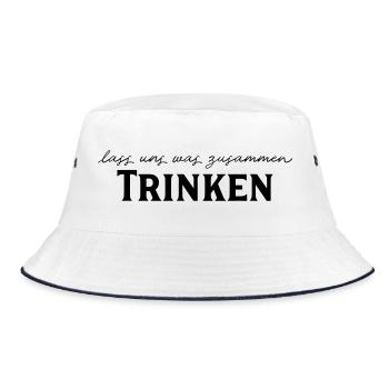 lustige Sprüche - Bucket Hat - Weiß/Navy - Vorne