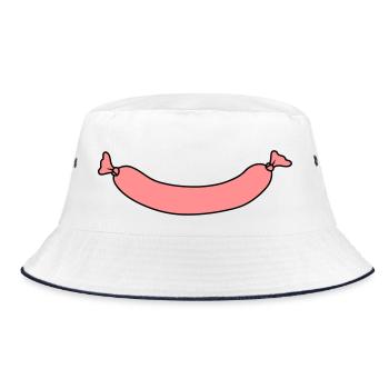 Sausage - Bucket Hat - white/navy - Front