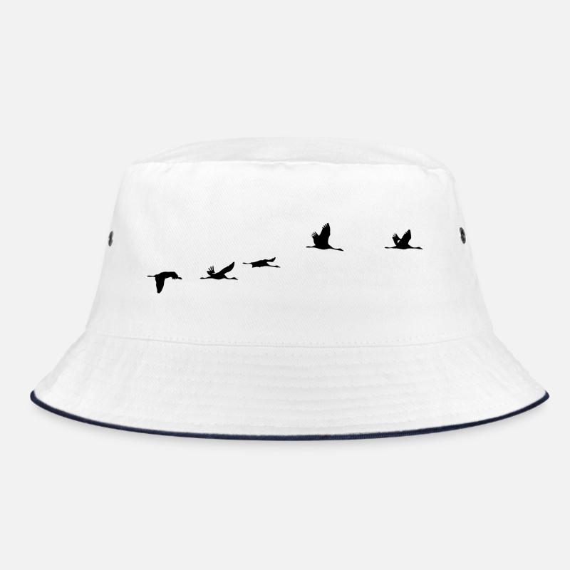 Migratory Birds Crane Bird Bucket Hat