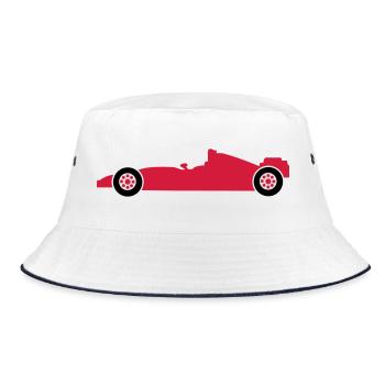 race car - Bucket Hat - white/navy - Front