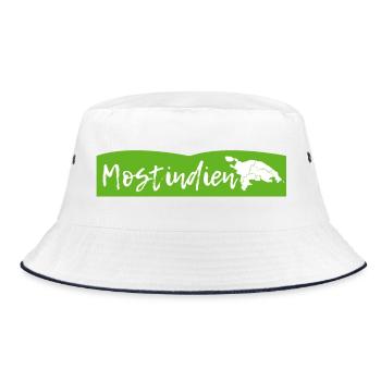 mostIndien - Bucket Hat - Weiß/Navy - Vorne